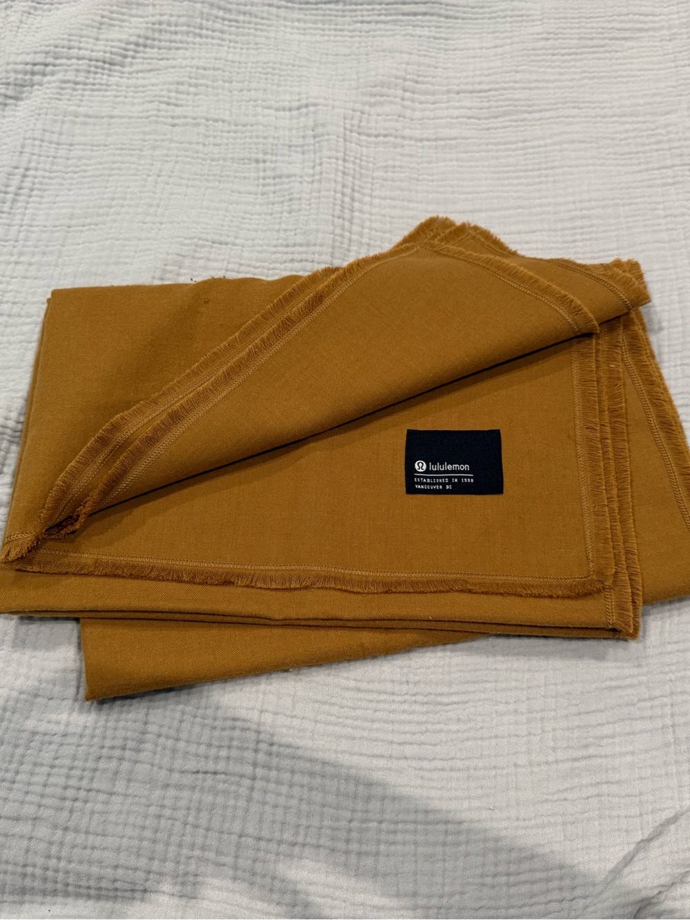 lululemon athletica Mustard Tan Wool Scarf